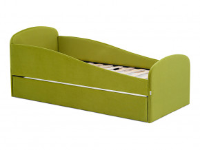 Кровать с ящиком Letmo оливковый (велюр) в Нягани - nyagan.magazinmebel.ru | фото