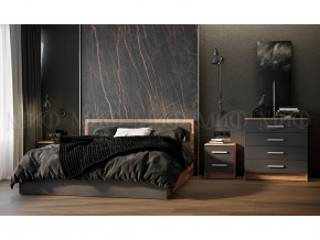 Кровать с настилом 1600 Мартина Графит, Дуб крафт в Нягани - nyagan.magazinmebel.ru | фото - изображение 2