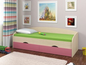 Кровать Соня 2 дуб молочный-розовый в Нягани - nyagan.magazinmebel.ru | фото