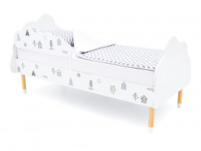 Кровать Stumpa Облако с бортиком рисунок Домики в Нягани - nyagan.magazinmebel.ru | фото