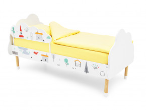 Кровать Stumpa Облако с бортиком рисунок Шале в Нягани - nyagan.magazinmebel.ru | фото