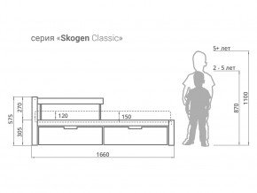 Кровать Svogen classic с ящиками и бортиком графит-белый в Нягани - nyagan.magazinmebel.ru | фото - изображение 2
