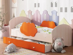 Кровать Тучка с ящиком дуб-оранж в Нягани - nyagan.magazinmebel.ru | фото