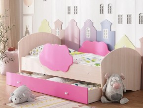 Кровать Тучка с ящиком дуб-розовый в Нягани - nyagan.magazinmebel.ru | фото