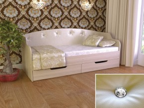 Кровать Юниор Тип 2 шимо светлый/белый перламутр 800х1600 в Нягани - nyagan.magazinmebel.ru | фото
