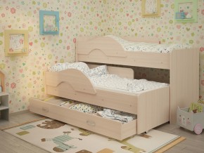 Кровать выкатная Радуга с ящиком 80х160 млечный дуб в Нягани - nyagan.magazinmebel.ru | фото