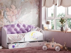 Кровать Звездочка с бортиком Белый-фиолетовый в Нягани - nyagan.magazinmebel.ru | фото