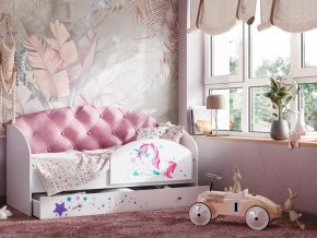Кровать Звездочка с бортиком Белый-розовый в Нягани - nyagan.magazinmebel.ru | фото
