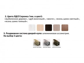 Шкаф-купе Акцент-Сим Д 1400-600 шимо светлый в Нягани - nyagan.magazinmebel.ru | фото - изображение 3