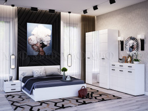 Спальня Нэнси New МДФ Белый глянец холодный, Белый в Нягани - nyagan.magazinmebel.ru | фото - изображение 1