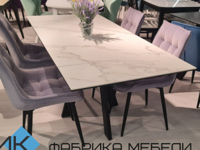 Стол SKM 120 керамика белый мрамор/подстолье белое в Нягани - nyagan.magazinmebel.ru | фото - изображение 2