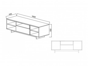 Тумба для ТВА Moderno-1400 Ф6 в Нягани - nyagan.magazinmebel.ru | фото - изображение 4