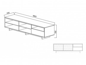 Тумба для ТВА Moderno-1800 В-1 Ф1 в Нягани - nyagan.magazinmebel.ru | фото - изображение 2