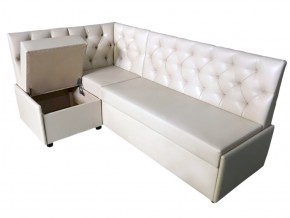 Угловой диван Призма со стяжками белый со спальным местом в Нягани - nyagan.magazinmebel.ru | фото - изображение 2