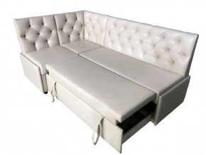 Угловой диван Призма со стяжками белый со спальным местом в Нягани - nyagan.magazinmebel.ru | фото - изображение 3
